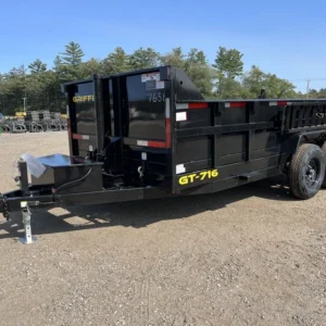 2024 Griffin Trailers 7×16 14K Telescopic Dump Trailer w/Ramps & Spare Tire Mount
