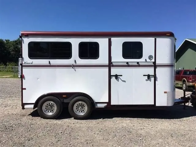 2007 Hawk 2 Horse Bumper Pull Side Ramp - Image 15