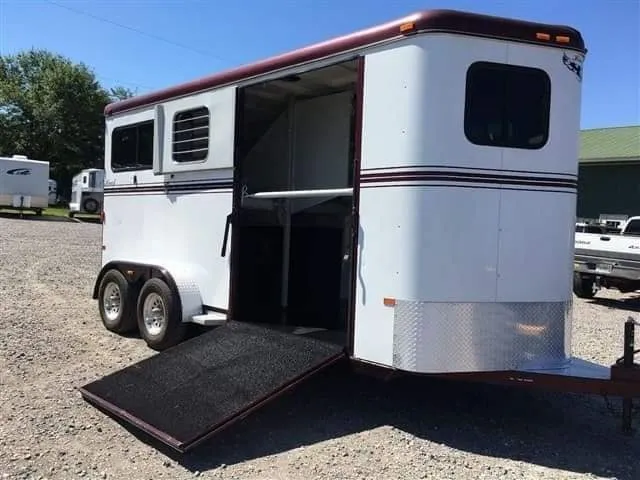 2007 Hawk 2 Horse Bumper Pull Side Ramp - Image 3