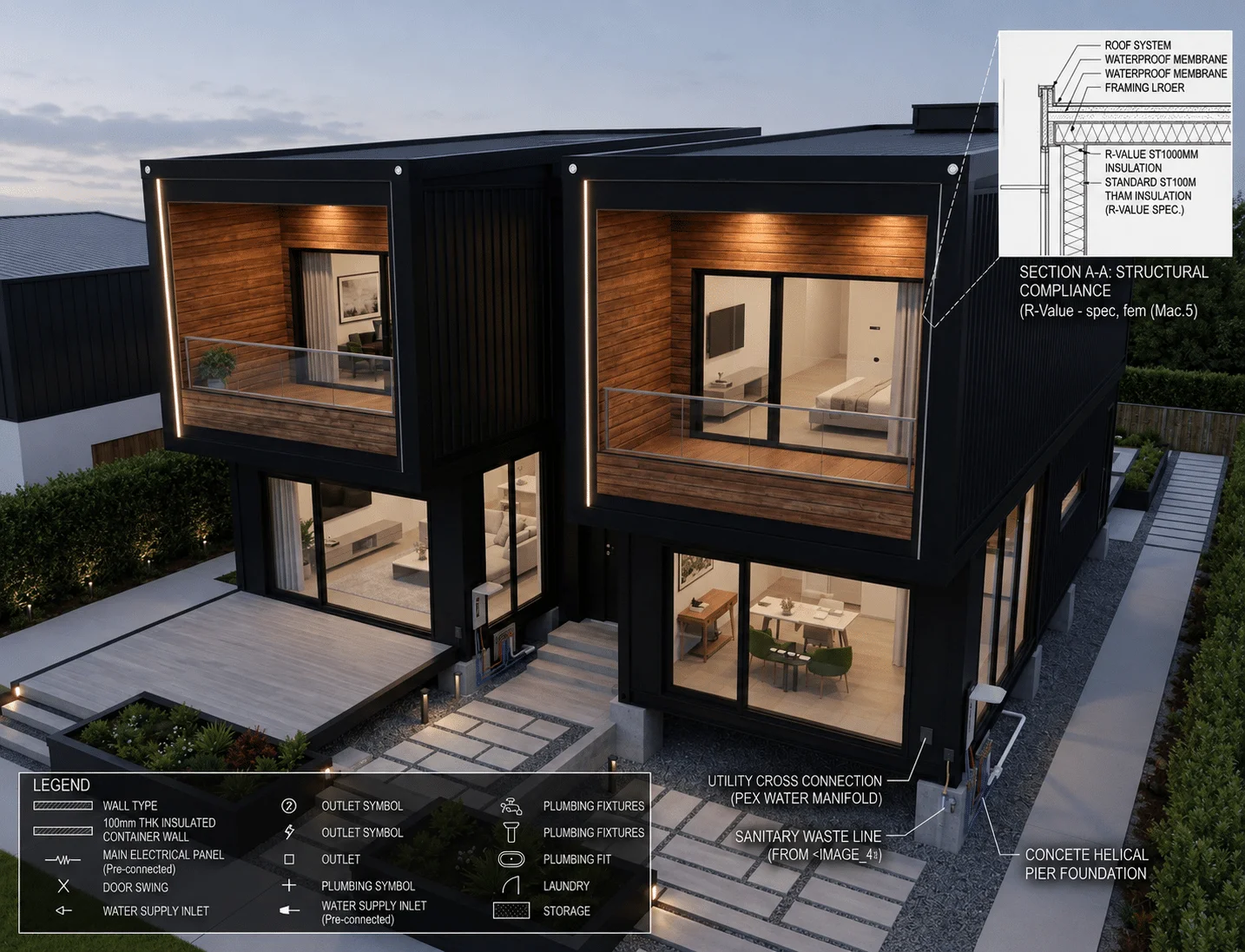 Luxury 3 Bedroom Prefabricated Modular Container Home Villa for Sale - Image 6