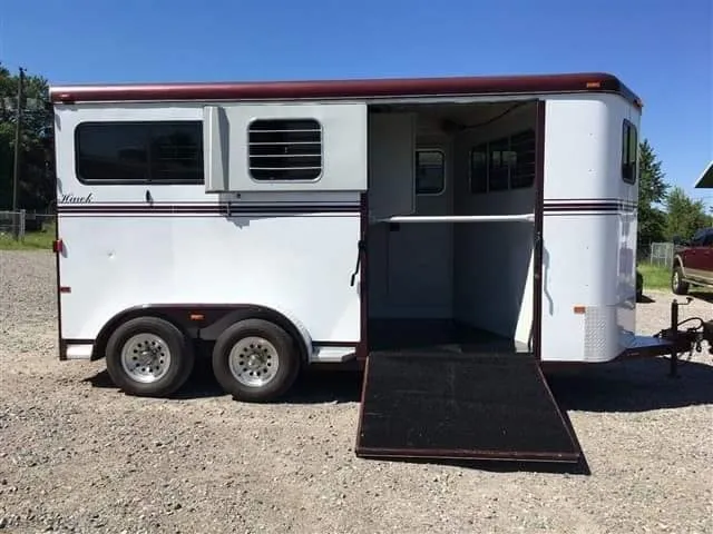 2007 Hawk 2 Horse Bumper Pull Side Ramp - Image 14